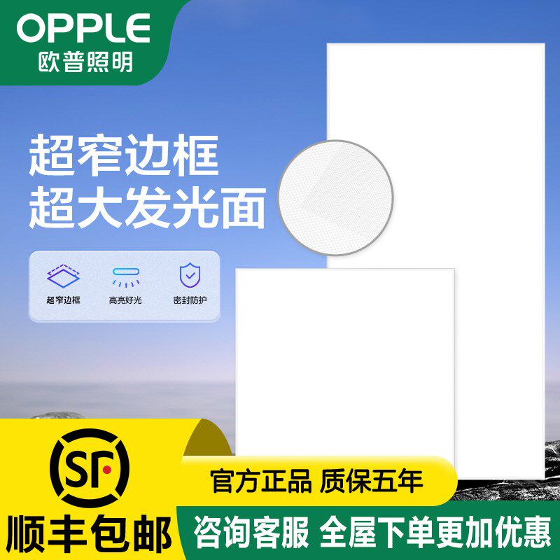 集成吊顶300x600平s板灯30x60面板灯石膏矿棉板天花工程灯盘