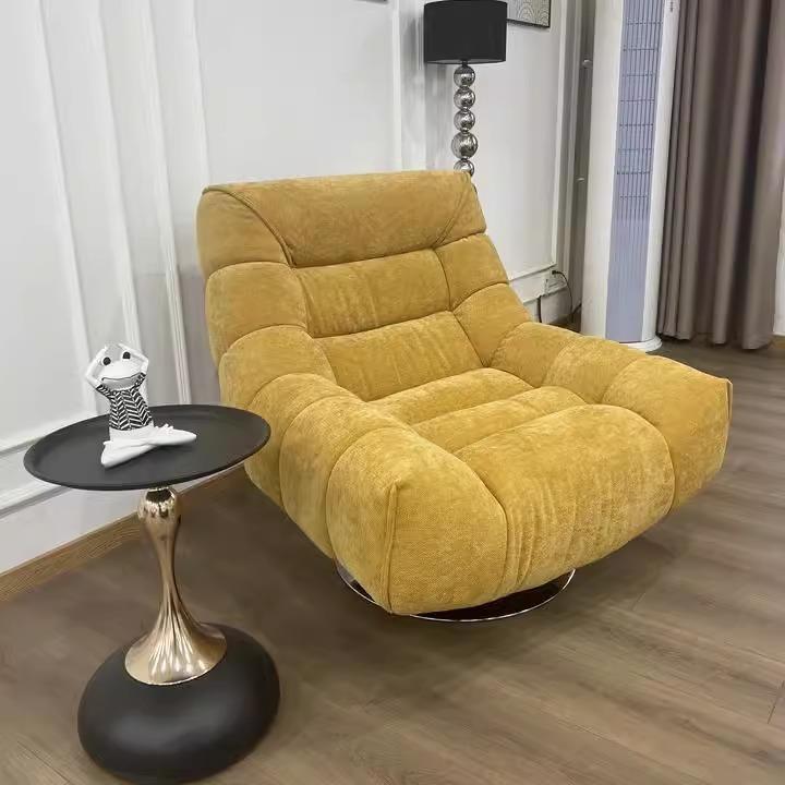 北欧设计师款可旋转单人沙发意式轻奢简约家用客厅卧室阳台休闲椅