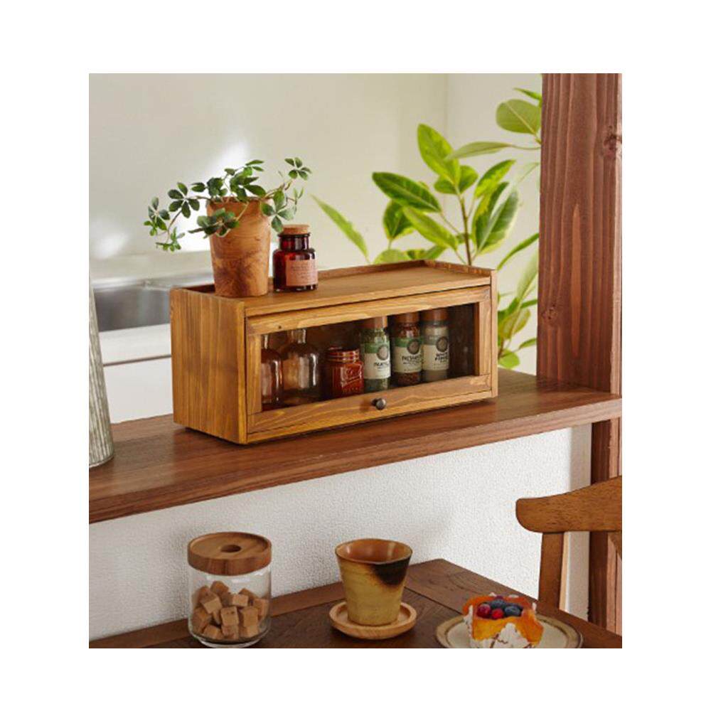 cs日式小餐柜实木迷你玻璃门碗柜餐桌厨房储物柜桌面餐边储物收纳