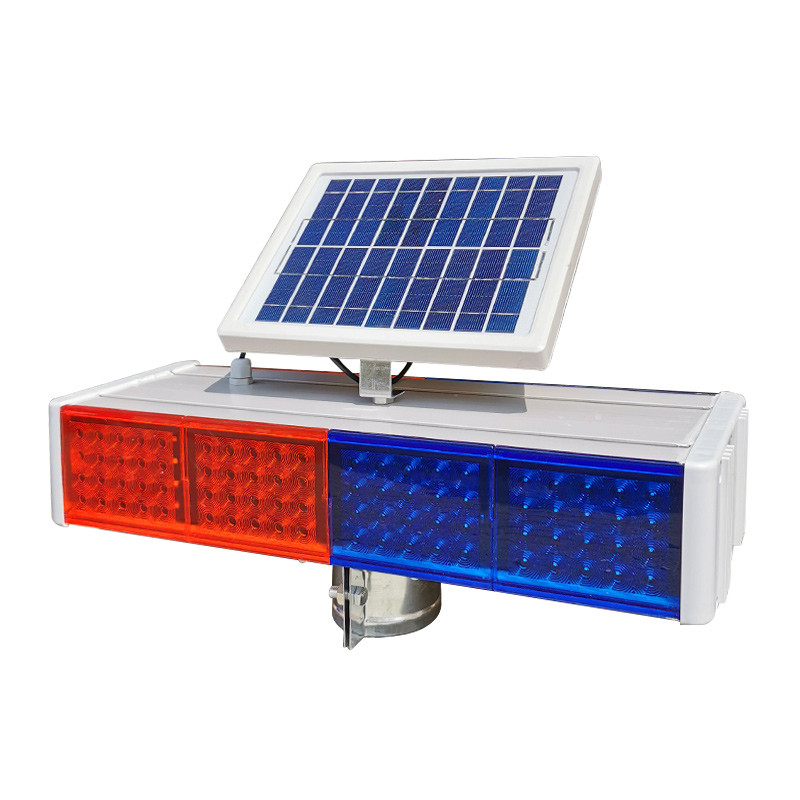太阳能充电警示爆闪灯路口安全闪烁夜间施工信号交通道路强光路边