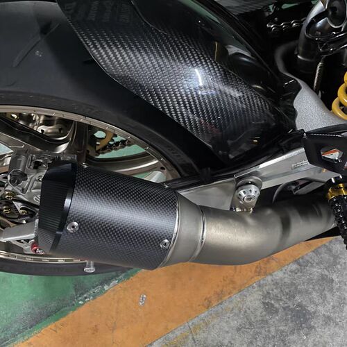 适用于阿普利亚改装排气15-24款RSV4中尾钛合金排气RSV4SC 排气管