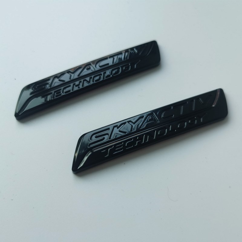 适用马自达3昂克塞拉阿特兹CX-4 -5改装亮黑后备箱字母标创驰蓝天