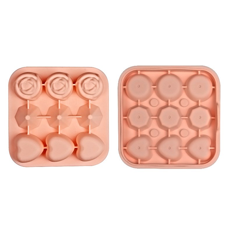 玫瑰花冰球模具爱心浪温制冰盒制作器漏斗一R体9连制冰盒冰格