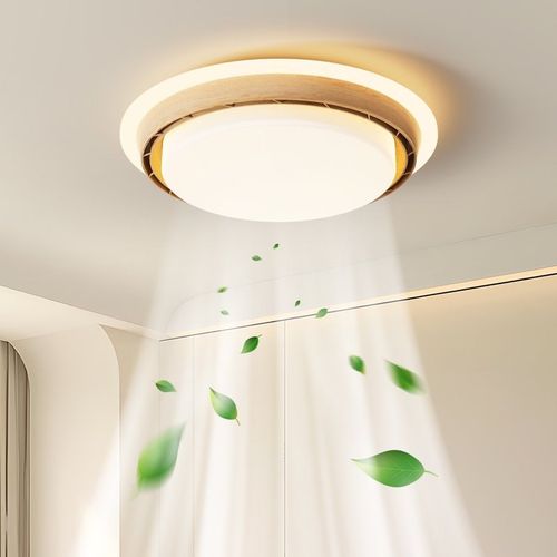 励昌无叶风扇灯k简约风北欧房间卧室灯餐厅圆形阳台无叶风扇灯