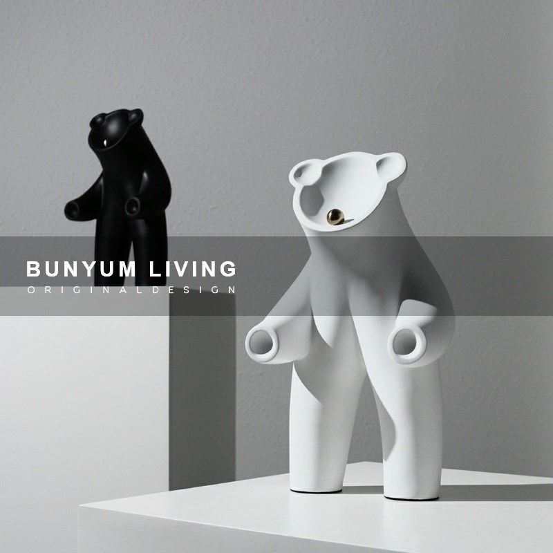 简约卡通动物摆件样板s房间玄关柜家居客厅桌面儿童房软装饰品