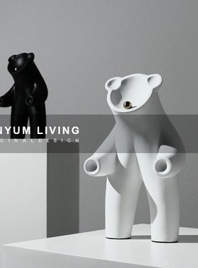 简约卡通动物摆件样板s房间玄关柜家居客厅桌面儿童房软装饰品