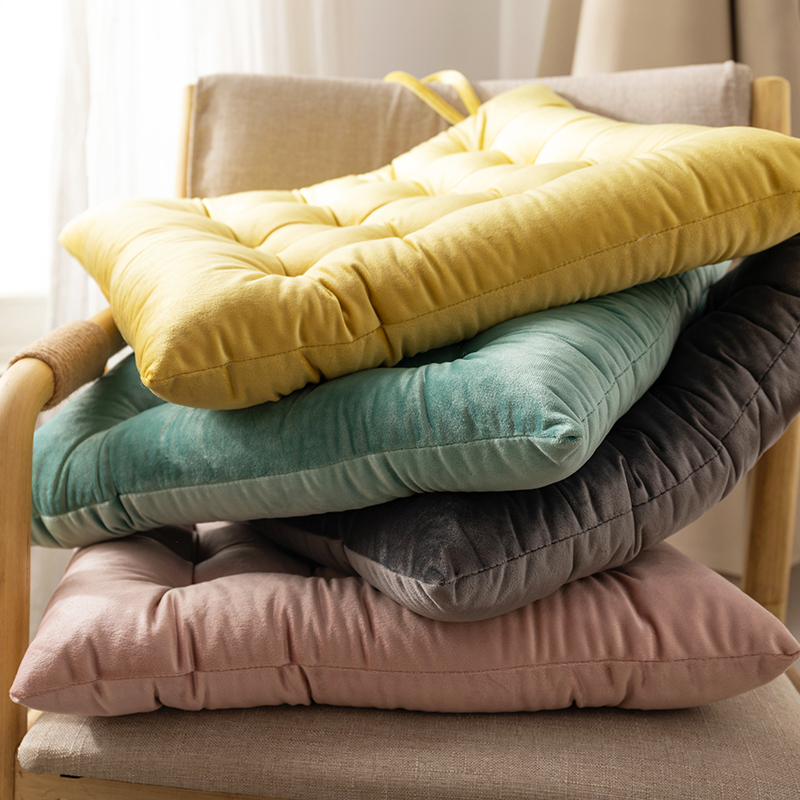 蔓越家 北欧is少女心丝绒坐y垫坐椅垫餐厅板凳垫家用飘窗蒲团垫