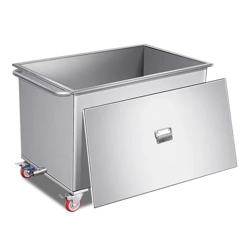 移动式不锈钢方形储物箱储水箱定制工业储水桶手S推车浸泡池卤煮