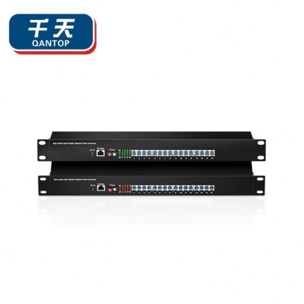千天Qantop电话光端机16路电话带1路百兆网络FC接口QT-RTD22