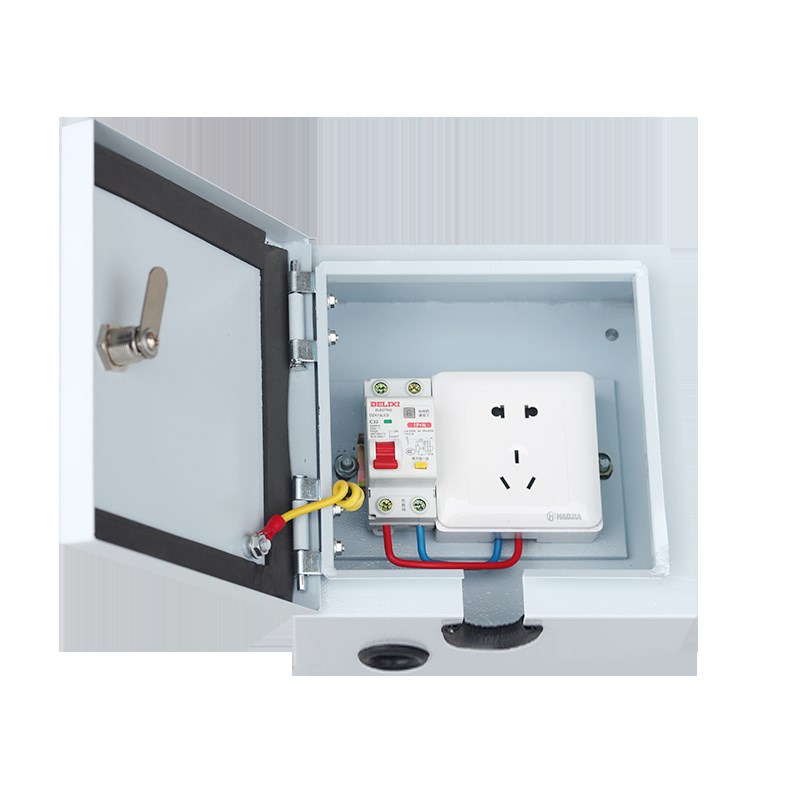 不锈钢配电箱五菱汽车充电户外电源插F座箱带锁保护箱防水小电箱