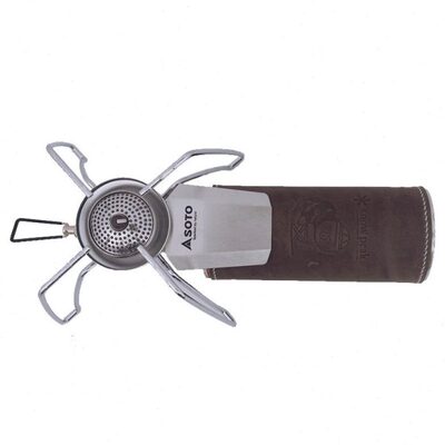 户外露营纯手工真皮气罐套牛皮气罐皮套SOTO340卡式炉气罐套