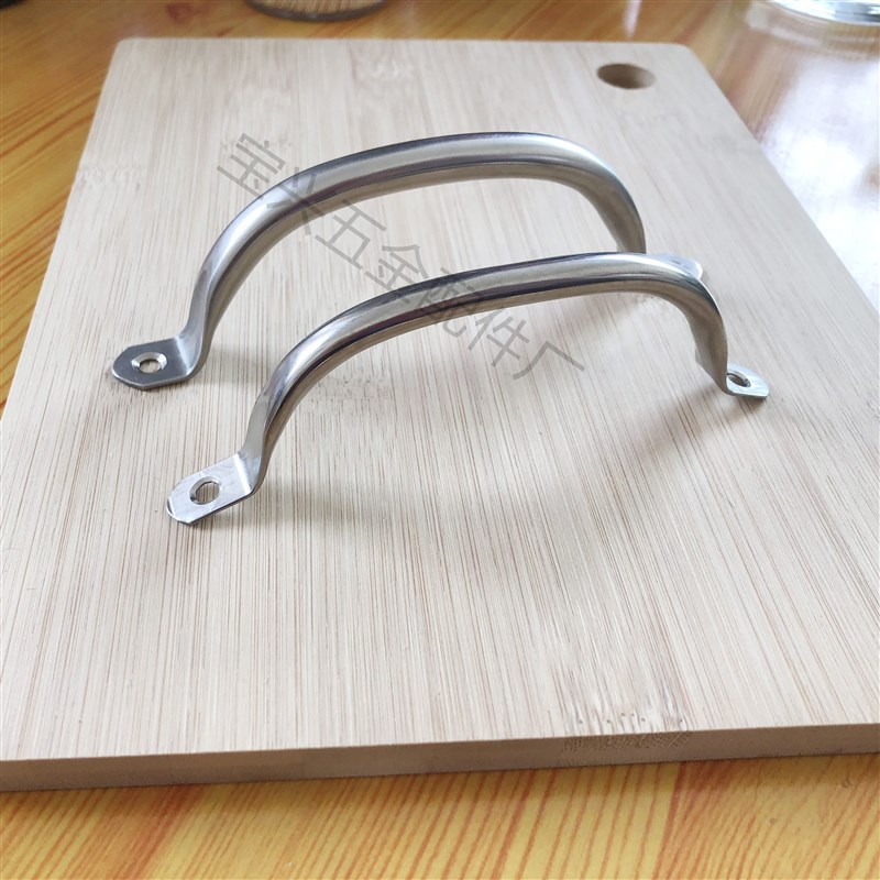 圆形砧板提手老榆木菜墩手柄圆菜板手提把手加高R加厚不锈钢小拉