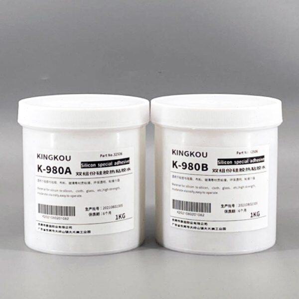 景固K-980双组份硅胶热粘专用胶水 机器热压 快速定位 粘接力强