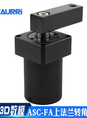 艾拉瑞尔空压转角缸上法兰配管式安装 夹具气缸 ASC-FA32/40/50/6