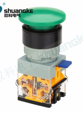 江苏双科电气LAY50-22AC3-11M 蘑菇头自复位孔径22mm启动按钮开关