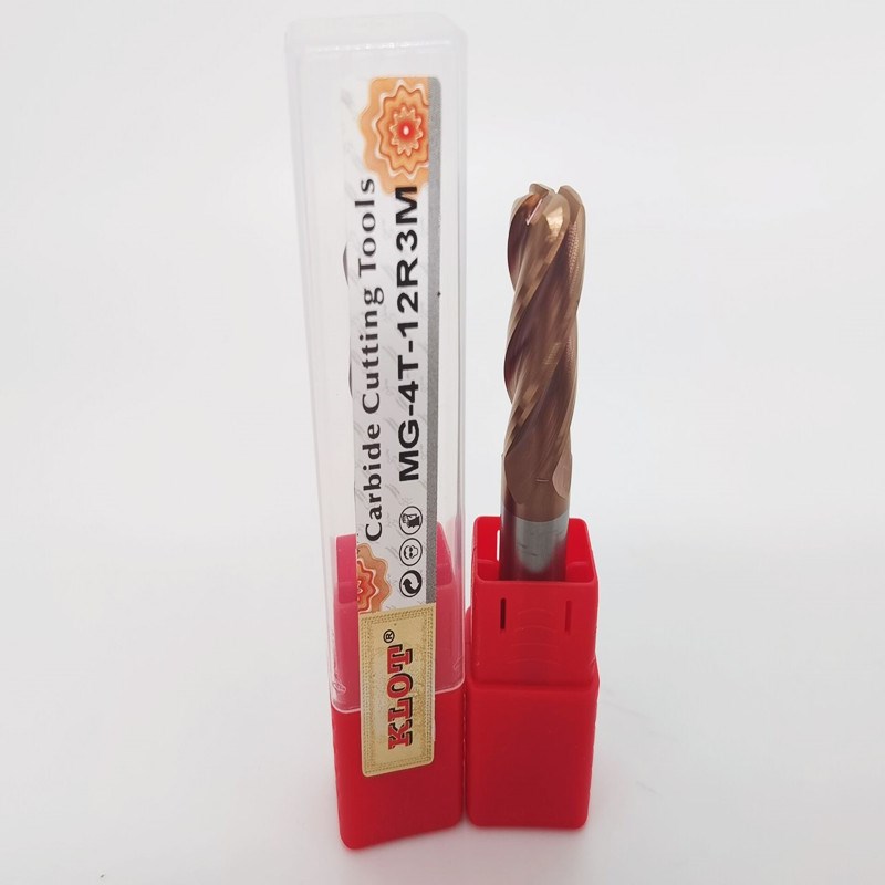 KLOT 涂层镀钛铣刀 圆鼻铣刀整体硬质合金R圆弧圆鼻铣刀12R1 12R3