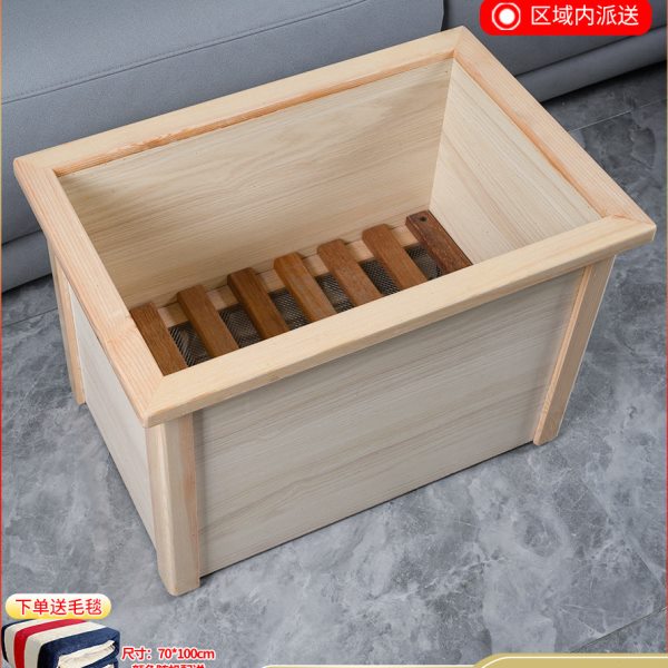 律度火桶家用电火桶实木取暖器冬季烤火器节能电热暖脚炉烤火炉箱