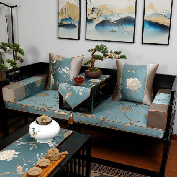 新中式红木沙发坐垫古典实木椅子垫子套罩罗汉床乳胶座垫防滑定制