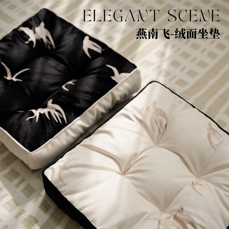 燕南飞复古客厅坐地上蒲团软坐垫榻榻米看书卡通椅垫.可拆洗法式