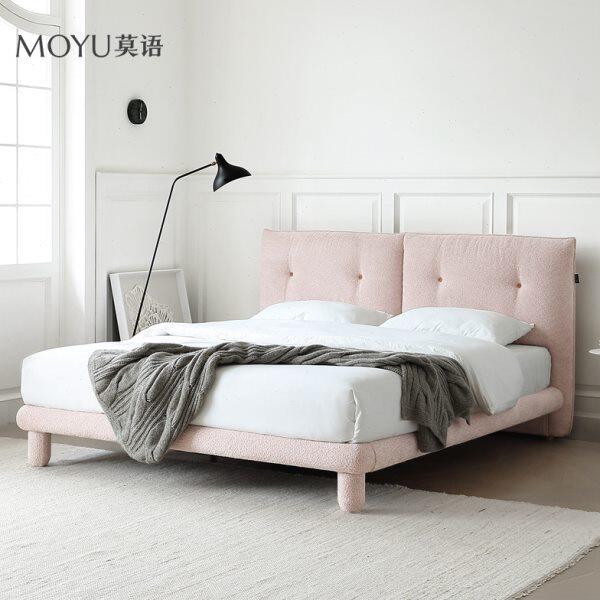 莫语MOYU/小怪兽床 小户型卧室北欧软包布艺床现代简约公主床新款