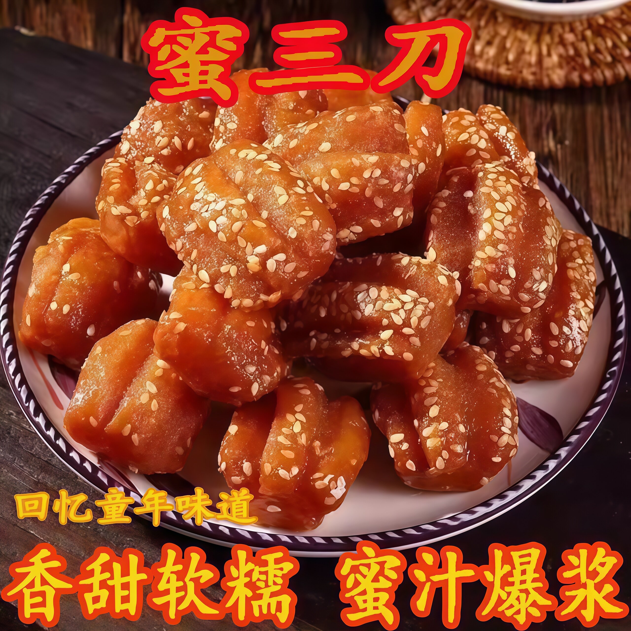 徐州正宗特产蜜三刀山东老式果子大密三刀河南果子糕点油果子