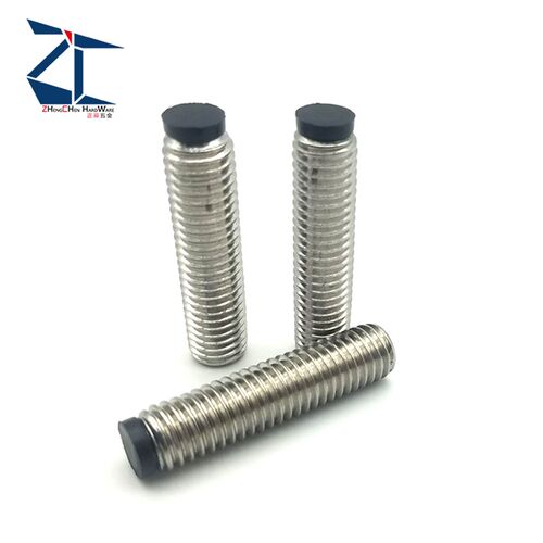 304不锈钢带聚氨酯止动螺栓防撞头缓冲器压块替代SBCTS3-5