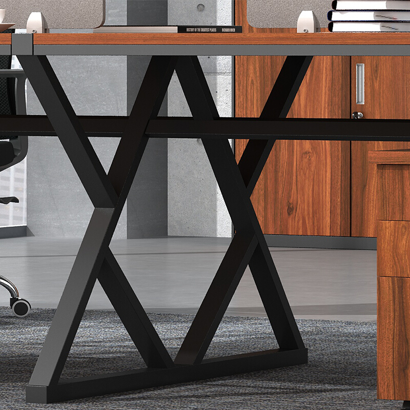 办公屏风桌公司职员简约现代电脑桌工作卡位钢架4人含椅子员工桌