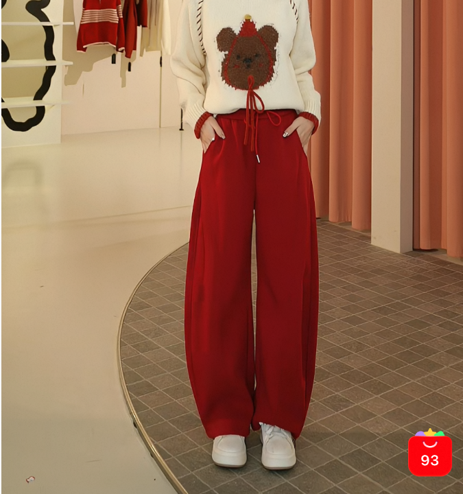 【十周年】ISABELY•M  高腰垂感慵懒风运动阔腿裤显瘦女冬