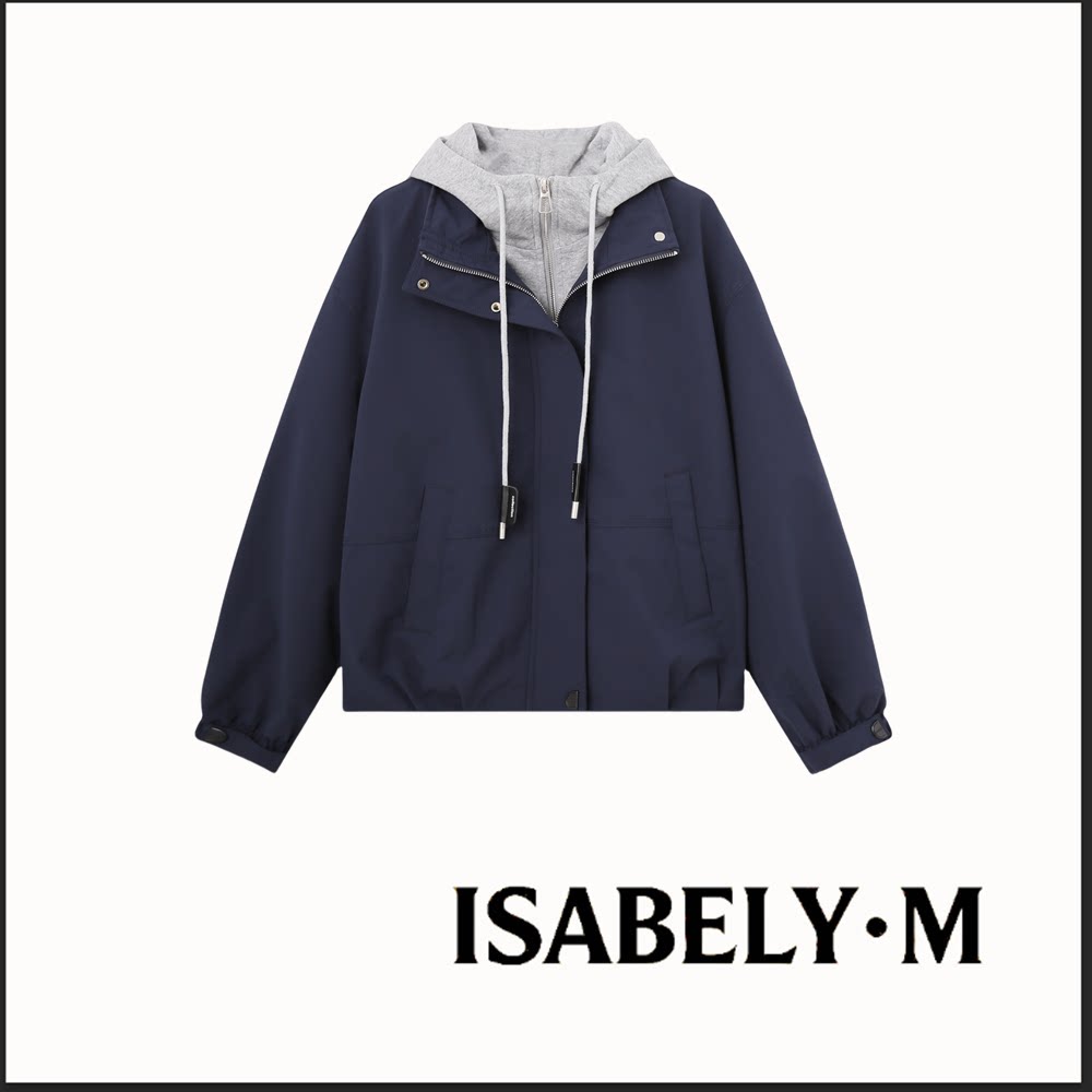 【玉米专享】ISABELY•M 宽松休闲连帽假两件外套女百搭上衣