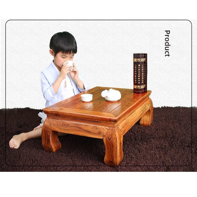 中式透雕实木炕桌 榻榻米桌榆木小桌子飘窗桌子学生家用矮桌方桌
