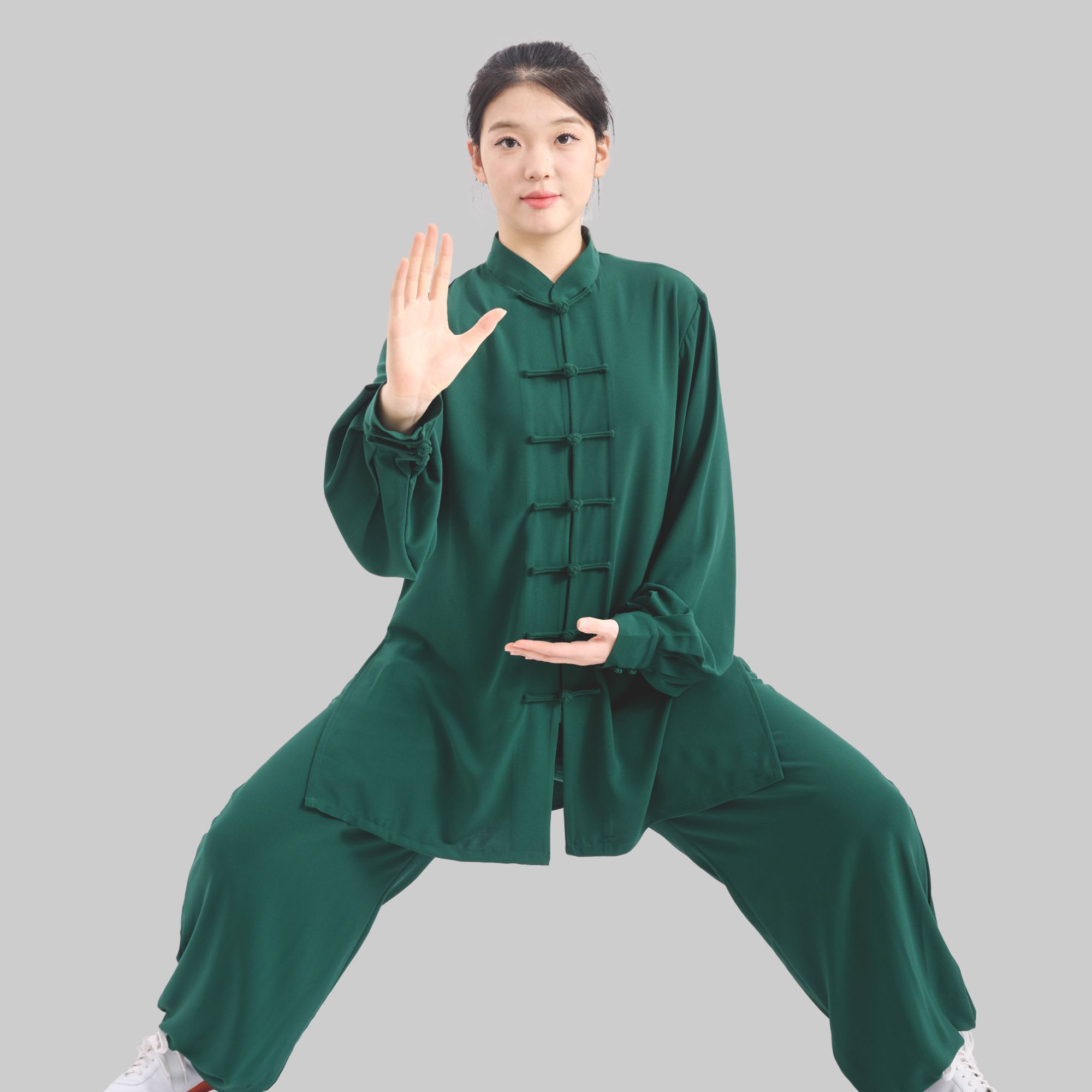 【新品上市】2026珍珠弹力棉麻春夏男女同款太极拳练功服长款飘逸图片