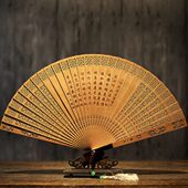 檀木扇子折扇工艺礼品扇手工打造 礼品级 红檀 苏州檀香扇