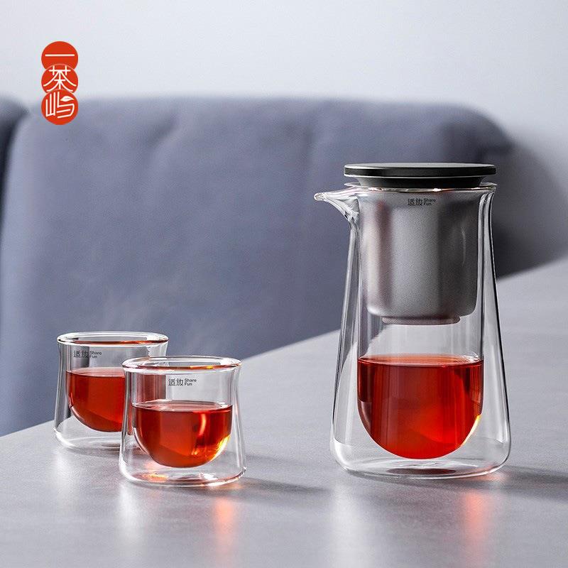 适放磁吸飘逸杯一键茶水分离按压式泡茶壶懒人泡茶神器高颜值茶壶