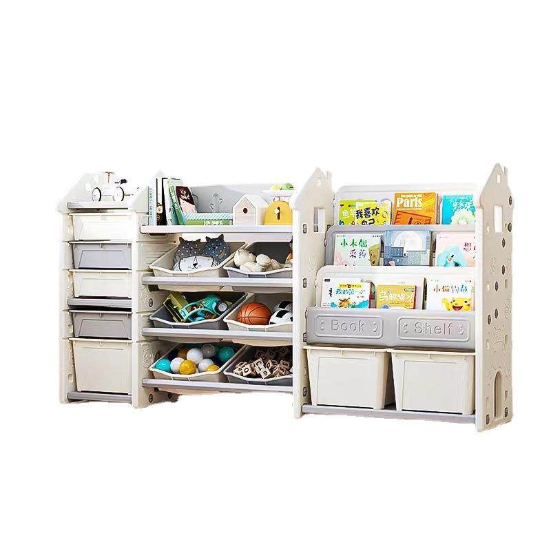 儿童玩具收纳架书架一体宝宝玩具置物架分类整理储物柜大容量家用