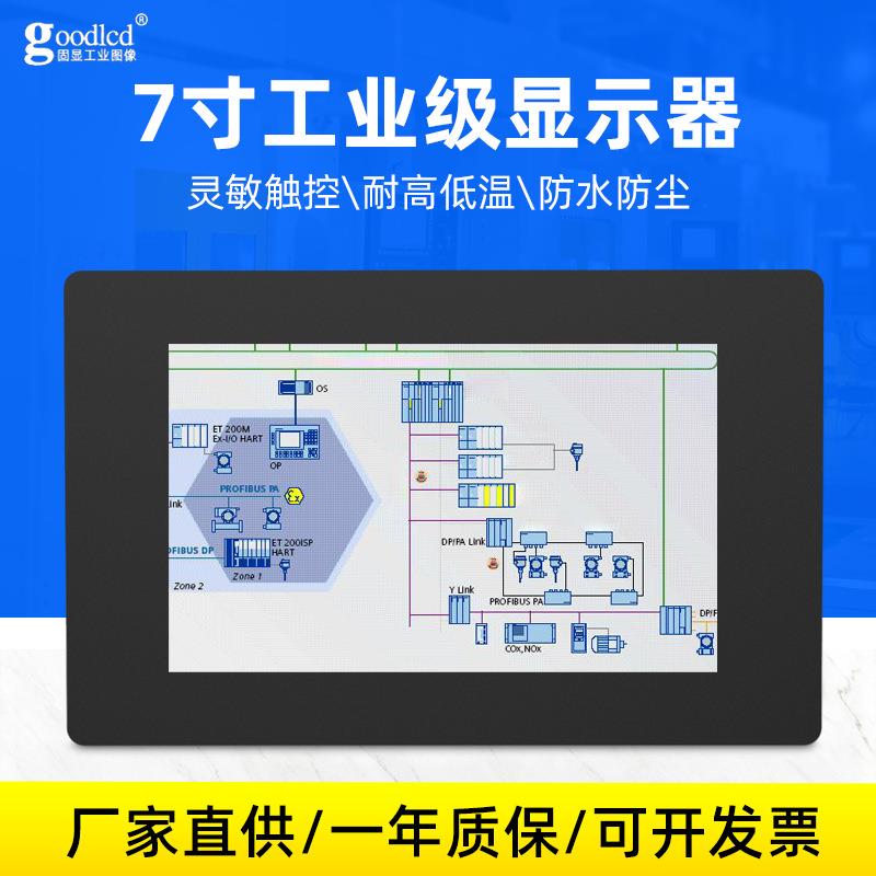 7寸VGA/HDMI/usb/AV工业显示器LCD液晶显示屏嵌入式壁挂式自动化