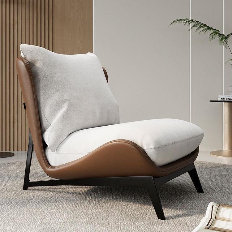 简约现代北欧单人沙发椅阳台休闲椅意式极简客厅老虎椅设计师躺椅