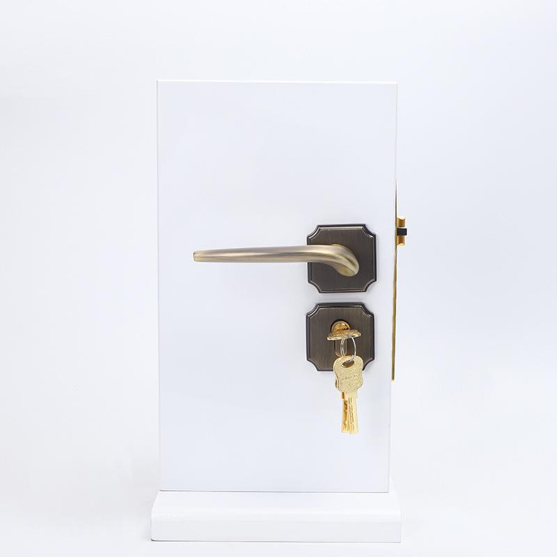 静音室内门锌合金分体门把手不锈钢防盗门锁欧式木门锁具