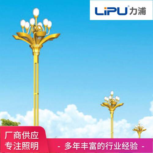 玉兰灯定制码头桥梁园区道路特色照明灯具中华灯8米10m玉兰灯