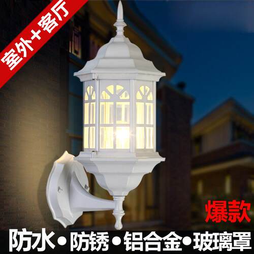 户外壁灯复古防水创意庭院灯铝材美式阳台楼梯外墙大门卧室灯具