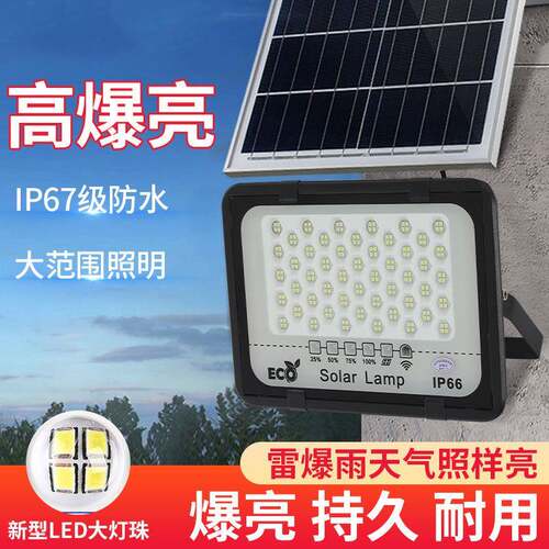 2024新款太阳能庭院路灯家用新型室内外感应照明超亮一体式投光灯