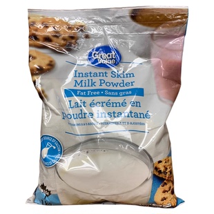加拿大直邮GREAT VALUE青少年成人老人高钙脱脂奶粉1kg