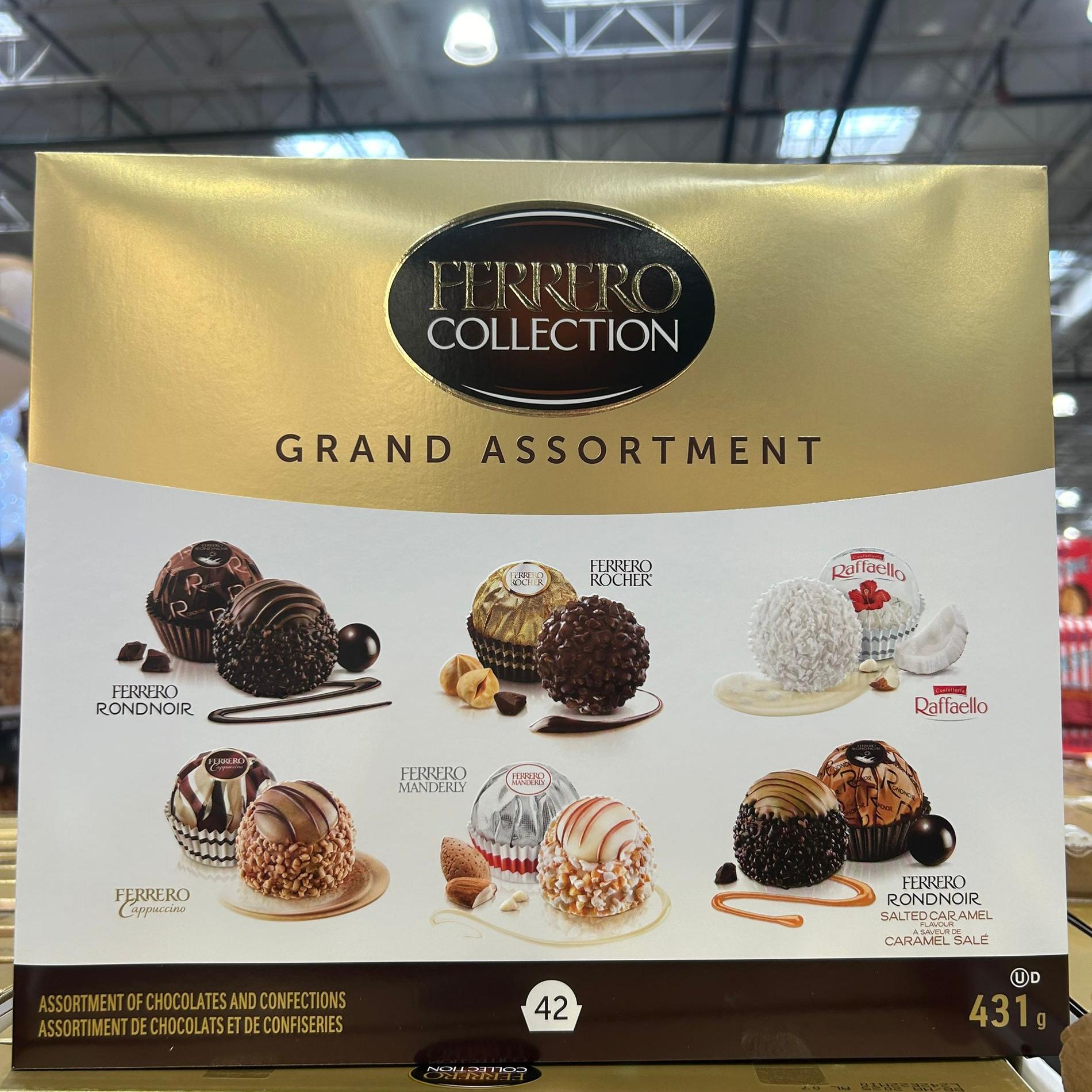 加拿大直邮Ferrero费列罗巧克力礼盒装6种混合口味 431g