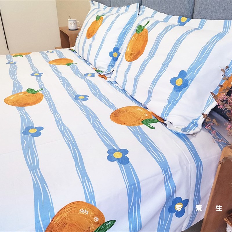 老粗布床单单件全棉印花加厚帆布凉席亚麻夏凉布双人1.5m1.8m2.0m