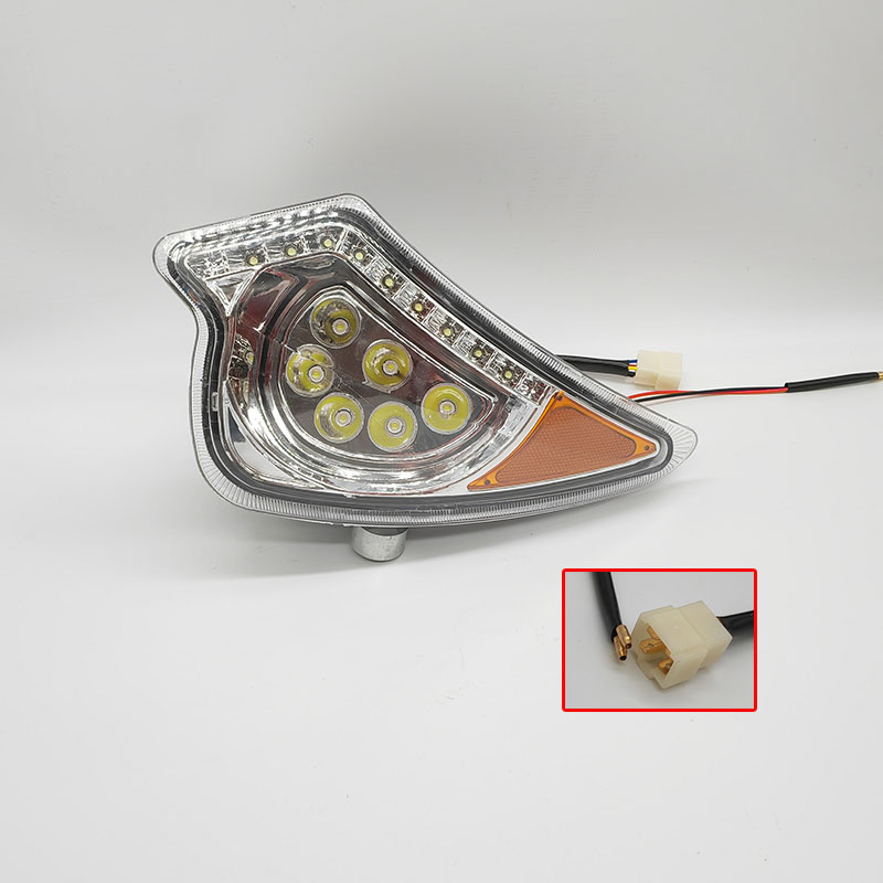 电动三轮车前大灯海宝金迪恒阔LED大灯全封闭篷车四轮车透镜大灯