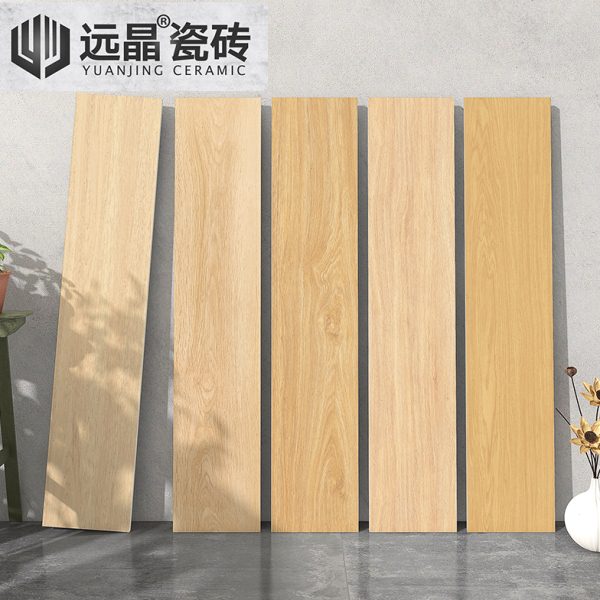 远晶 200x1000奶油色柔光木纹瓷砖北厅卧室地砖防滑法式
