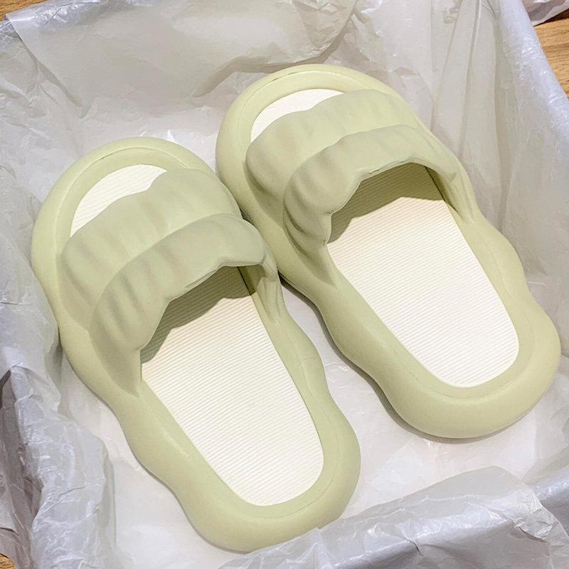 拖鞋女学生宿舍防滑防臭可爱一字拖厚底踩屎感凉拖鞋可外穿卡通