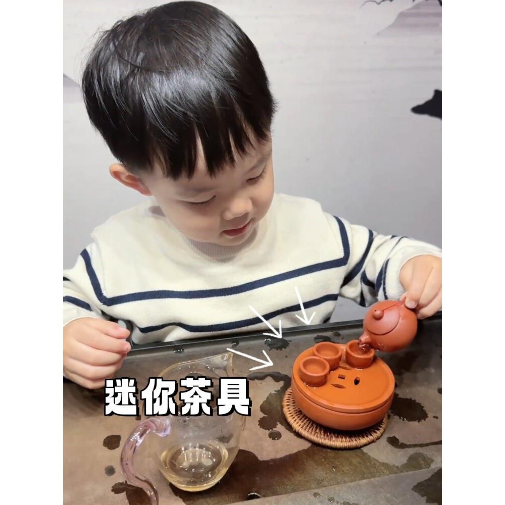 迷你茶具套装宝宝茶艺儿童过家家泡茶玩具紫砂陶瓷茶壶仿真可喝水