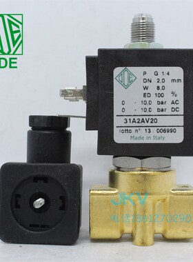 意大利ODE进口三通电磁阀 31a2av20 微型常闭 2分现货AC110V 12v