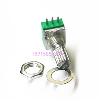 碳膜电位器单联RV097NS 音响功放调音15mm柄三脚B100K电位器