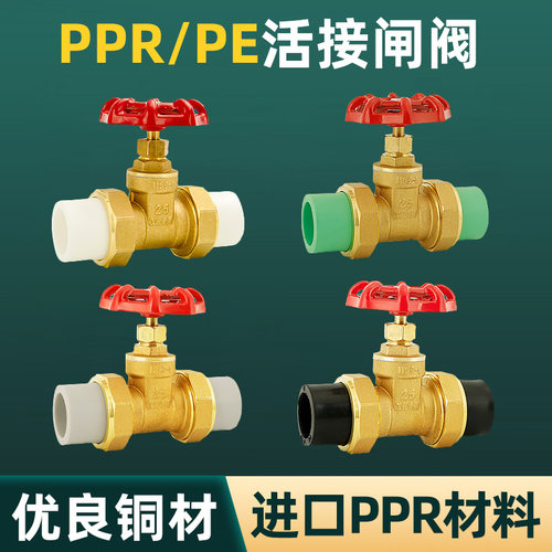 PPR止水阀止逆阀活接热熔PPR闸阀自来水阀门开关20水管配件DN15PE